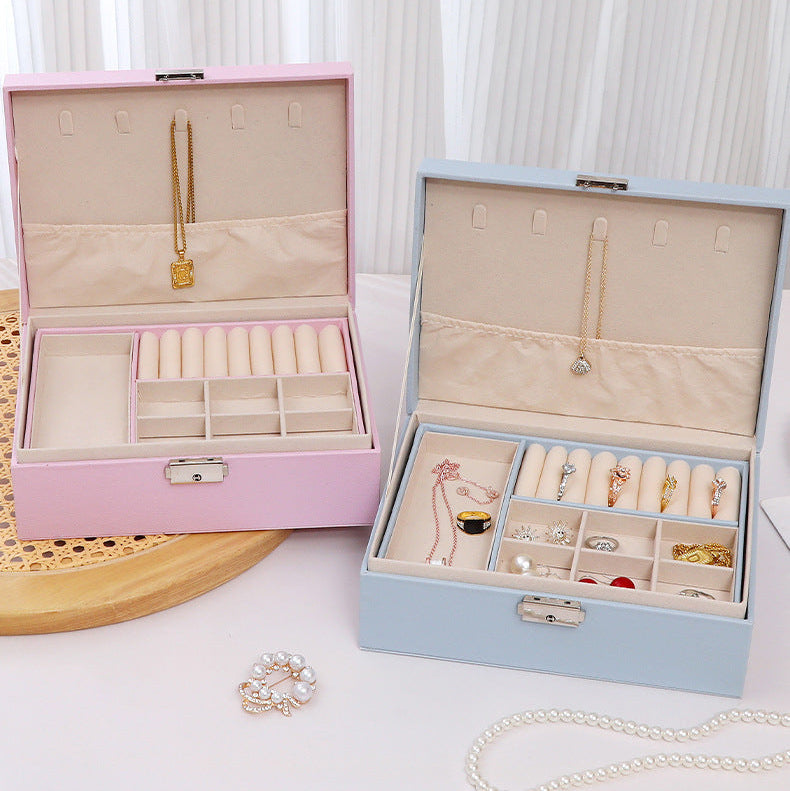 Stilvolle Schmuckbox mit zwei großzügigen Fächern