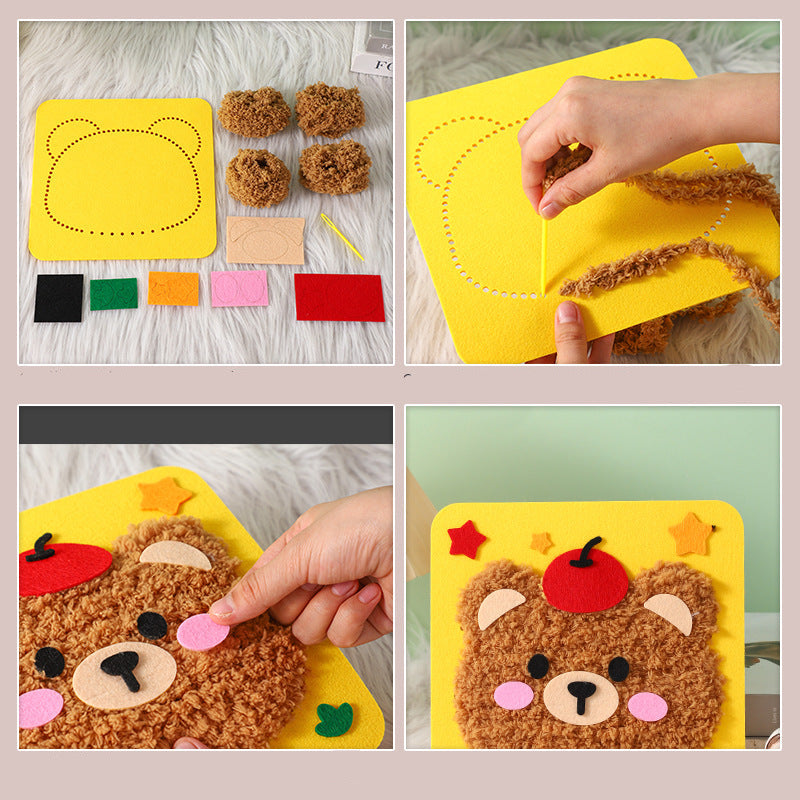 Selbstgemachtes Set für Stickpuppen