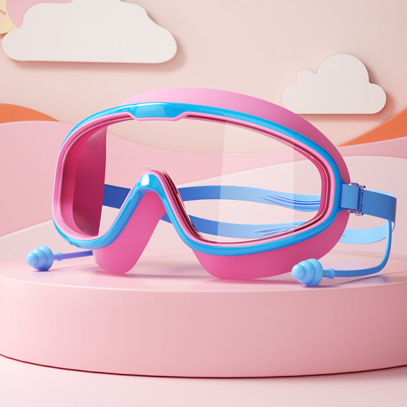 Schwimmbrillen für Kinder mit großem Rahmen und Anti-Beschlag-Technologie