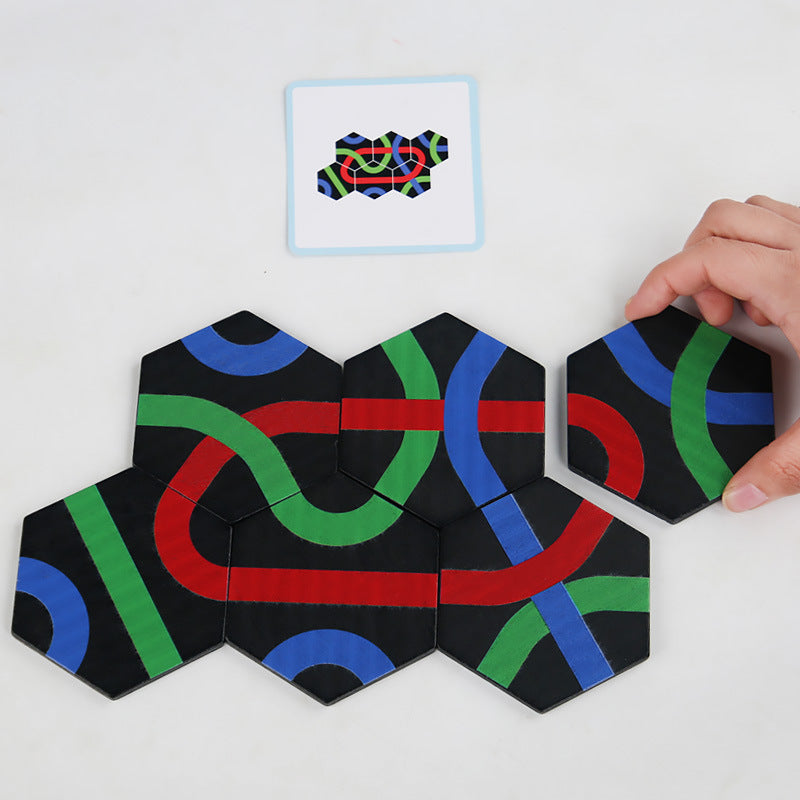 Pädagogisches Puzzle für Familien – Lernspiel mit Wegfindern