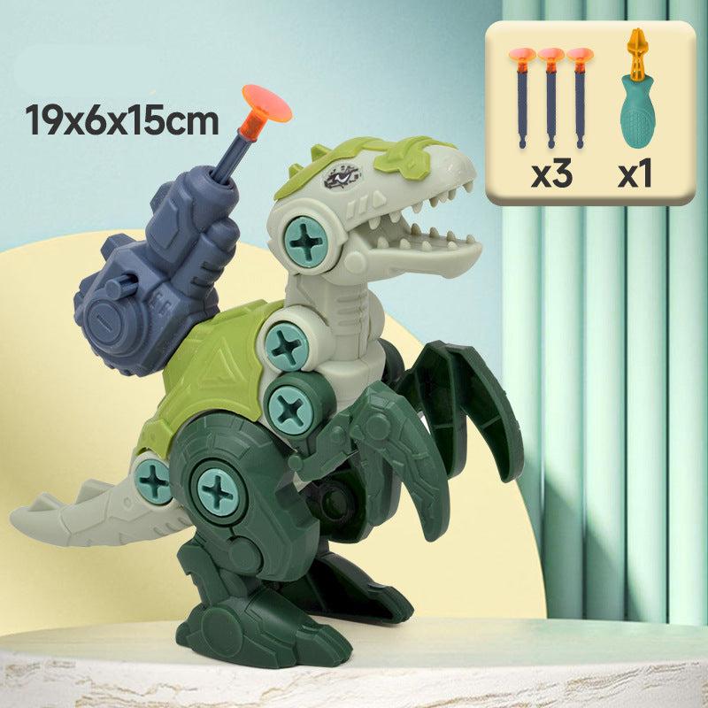 Spielset mit Saugnapfkanone und Dinosaurier-Schrauben
