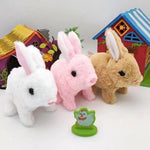 Kinderspielzeug Plüschhase zum Hoppeln