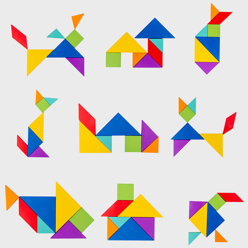 Holz Magnet Tangram Puzzle Buch – Tragbares Lernspielzeug nach Montessori