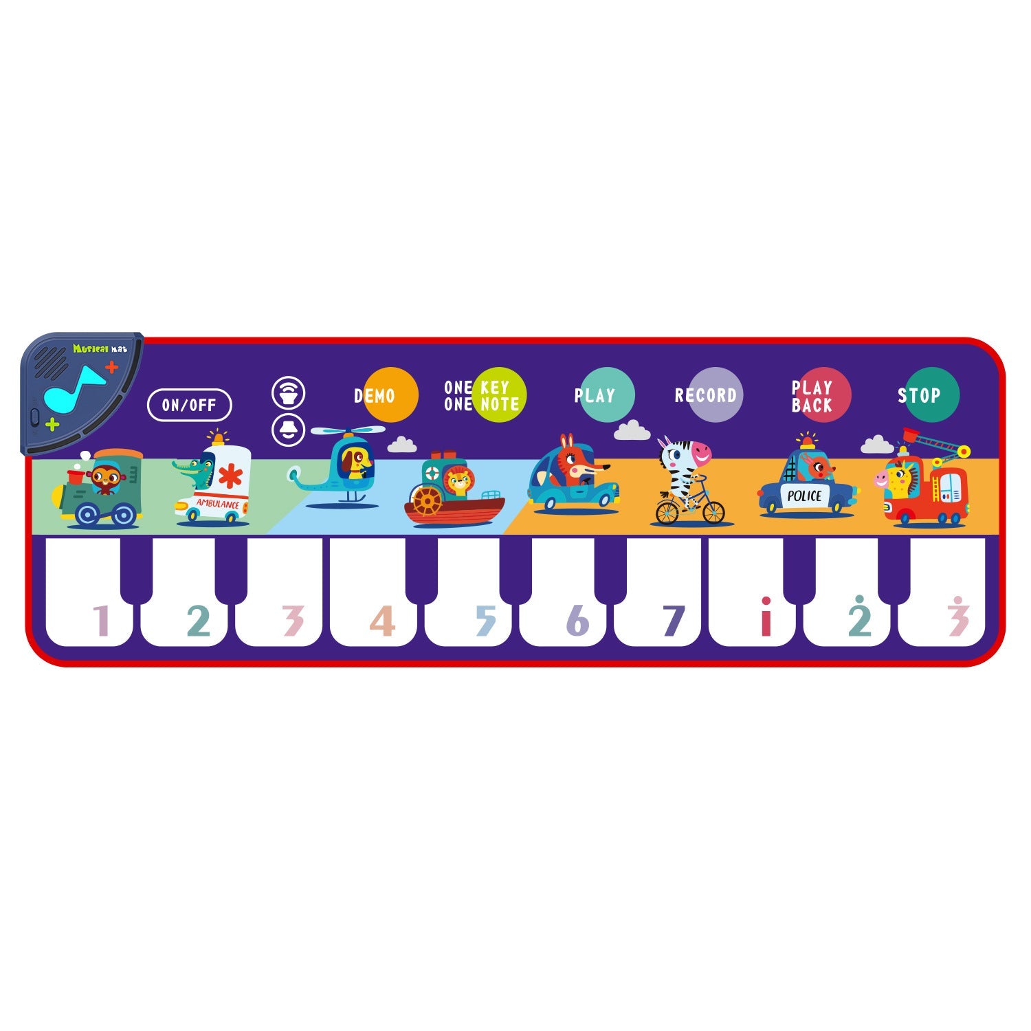 Spielmatte mit musikalischem Klavierdesign