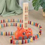 Tierautos für unterhaltsames Domino-Spiel