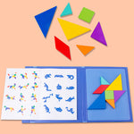 Holz Magnet Tangram Puzzle Buch – Tragbares Lernspielzeug nach Montessori