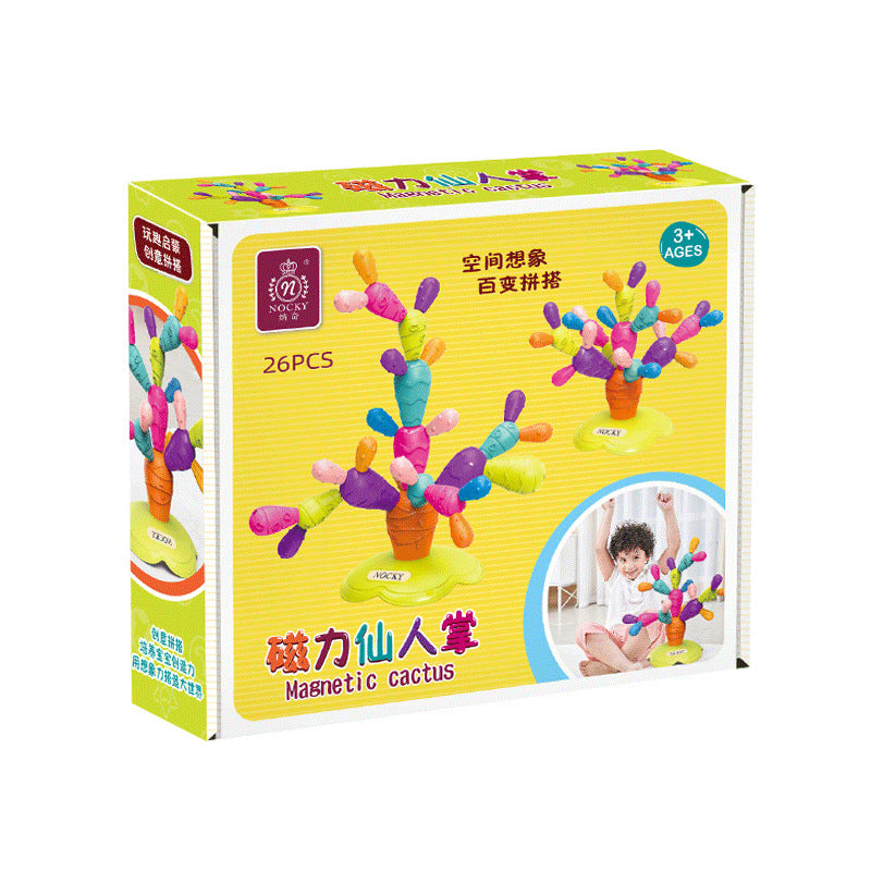 Kaktus Spielzeug mit Magnet – Montessori Lernspielzeug