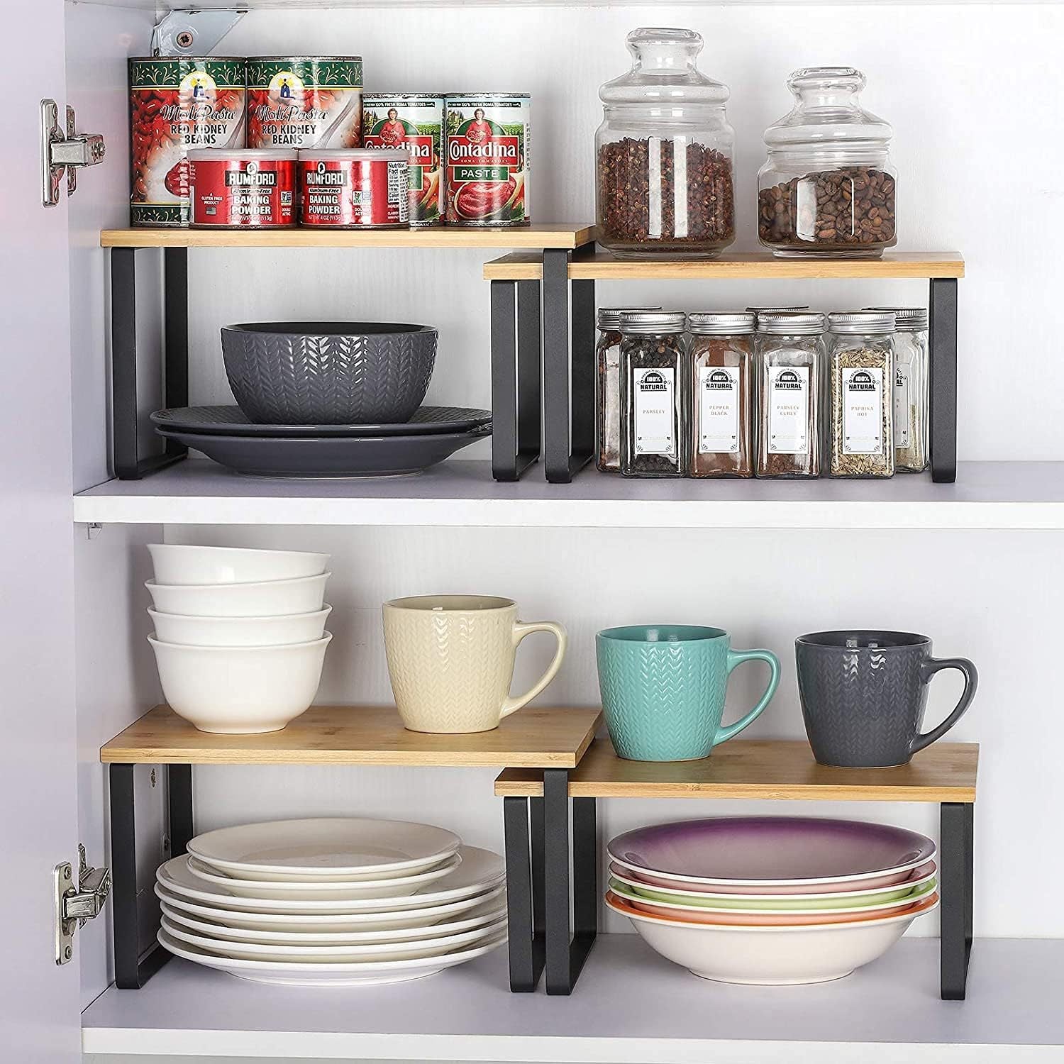 Practical kitchen helper with double storage space
