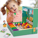 Farben- und Zahlen-Sortierspiel für Montessori-Lernkonzept
