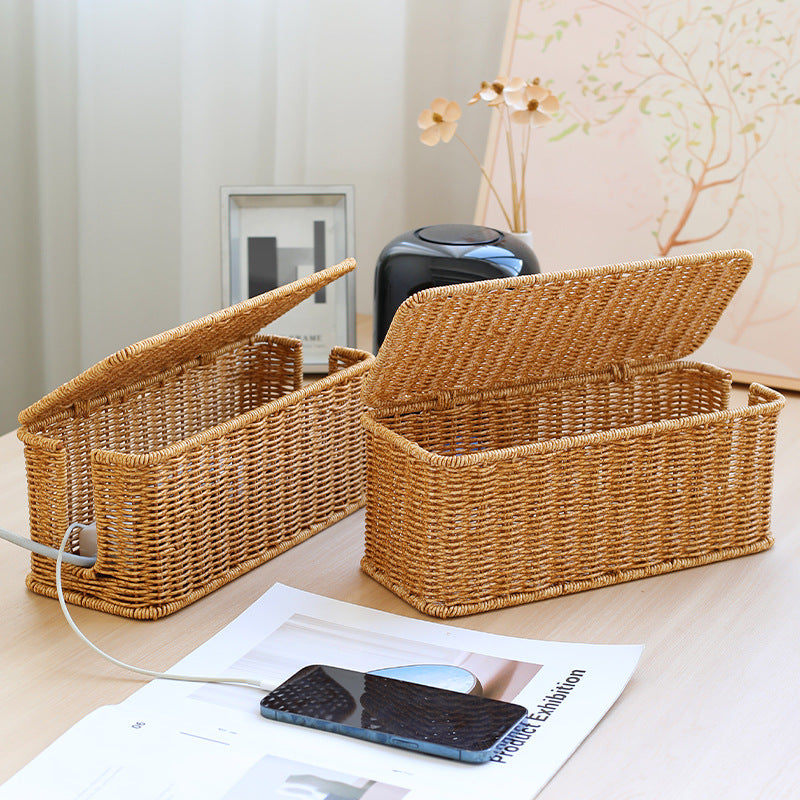 Rustic Cable Organization with the CableBox NaturStyle