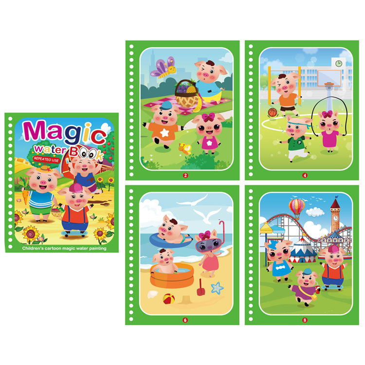 Zauberhaftes Malbuch mit Wasser für Kinder