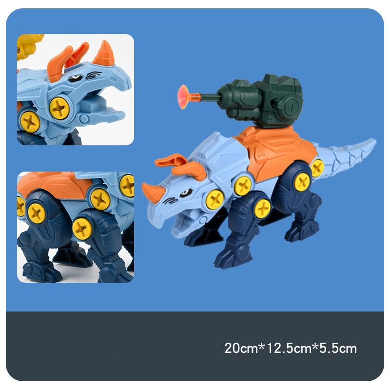 Spielset mit Saugnapfkanone und Dinosaurier-Schrauben