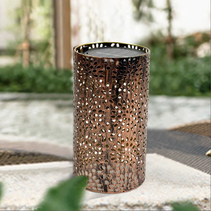 Solarleuchten im zylindrischen Design für den Garten – Set mit zwei