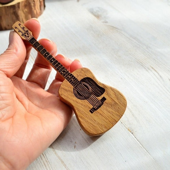 Eleganter Holz-Pick-Halter für Gitarristen – Handgefertigter Organizer