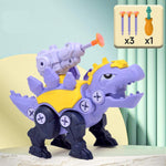 Spielset mit Saugnapfkanone und Dinosaurier-Schrauben