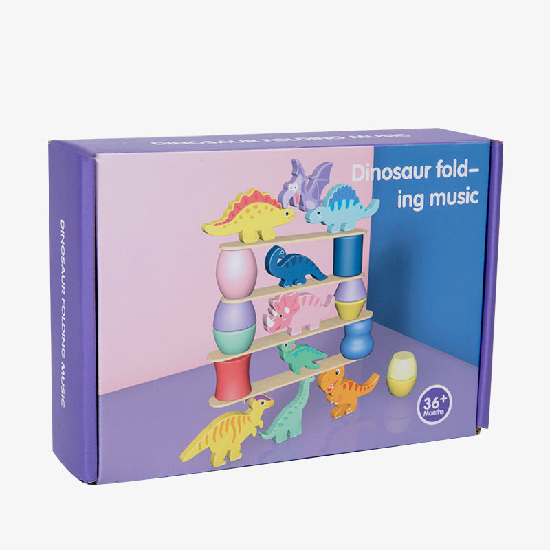Dinosaurier Stapelspiel im Montessori-Stil
