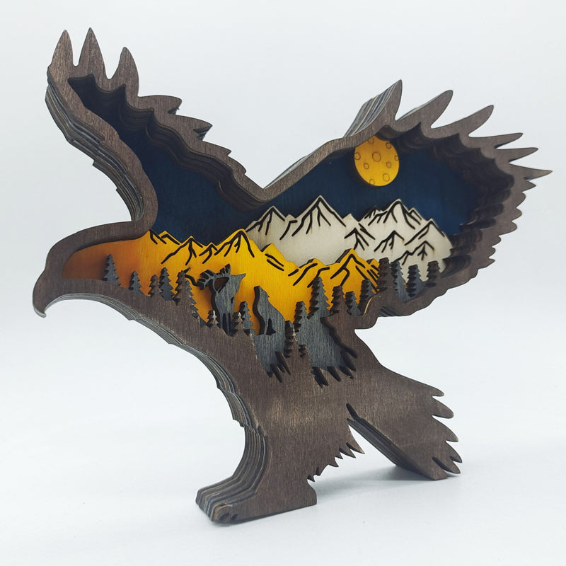 Kunstvolle 3D Holzskulptur für ein stilvolles Zuhause
