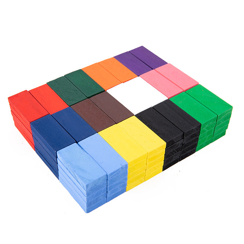 Holz Dominos im Montessori-Stil