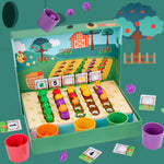 Farben- und Zahlen-Sortierspiel für Montessori-Lernkonzept