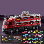Rennstrecke für Lastwagen – 2-in-1 Ausklappbares Spielset