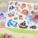 Wiederverwendbare Stickerbücher im Montessori-Stil mit Themenvielfalt
