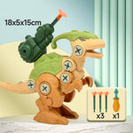 Spielset mit Saugnapfkanone und Dinosaurier-Schrauben