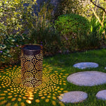 Solarleuchten im zylindrischen Design für den Garten – Set mit zwei