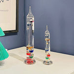 Eleganter Galileo-Thermometer mit 11 schwebenden Glaskugeln