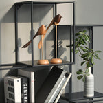 Elegante Holzskulpturen im skandinavischen Stil – 2er-Set für Ihr Zuhause