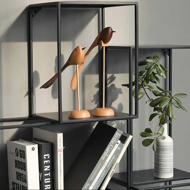 Elegante Holzskulpturen im skandinavischen Stil – 2er-Set für Ihr Zuhause
