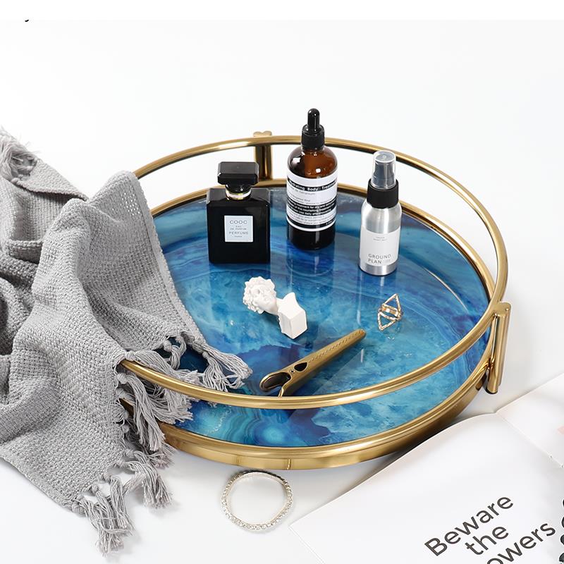 Tablett aus blauer Achat – Dekorative Servierplatte