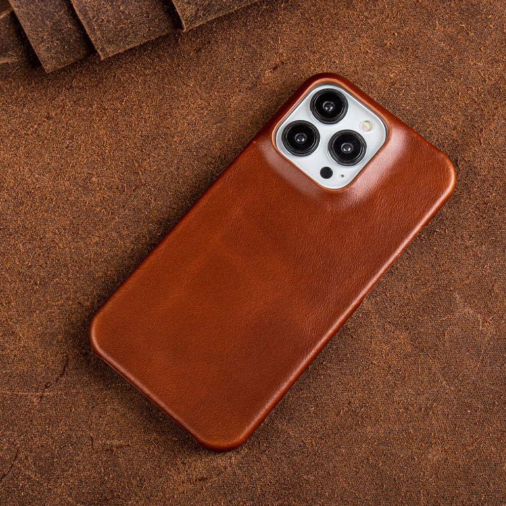 Elegante Lederhülle für iPhone mit Wachsfinish