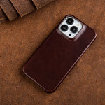 Elegante Lederhülle für iPhone mit Wachsfinish