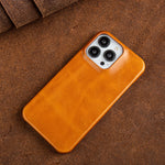 Elegante Lederhülle für iPhone mit Wachsfinish