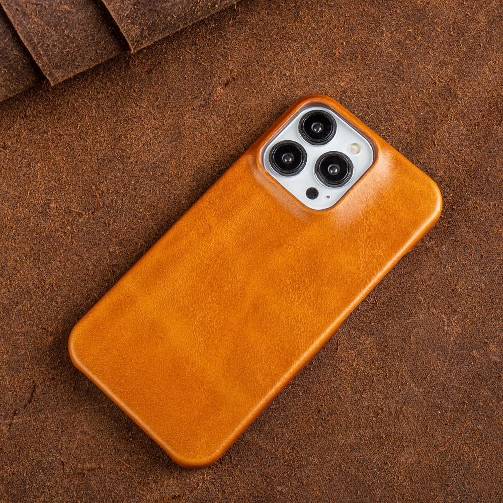 Elegante Lederhülle für iPhone mit Wachsfinish