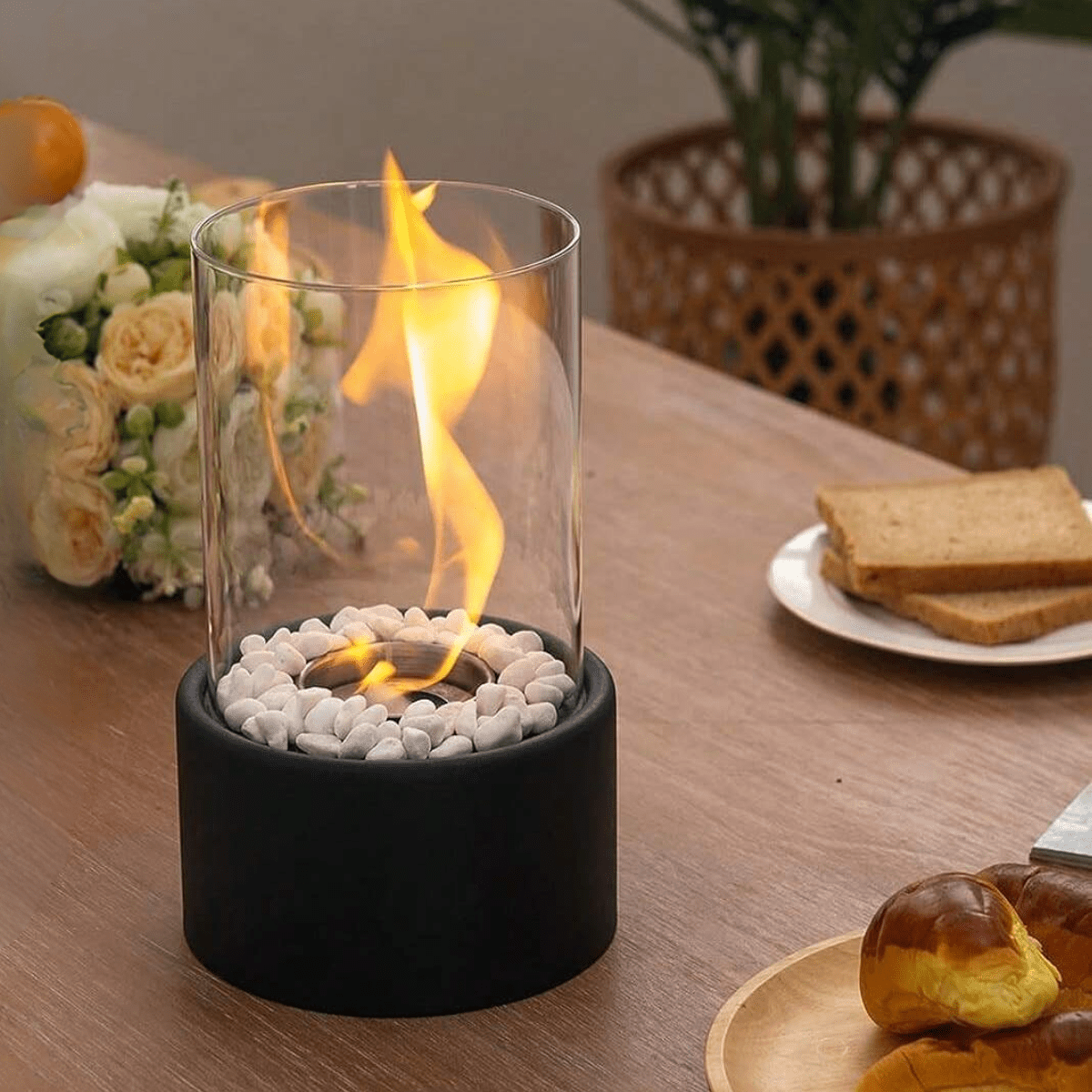 Dekorative Öllampe mit Flamme