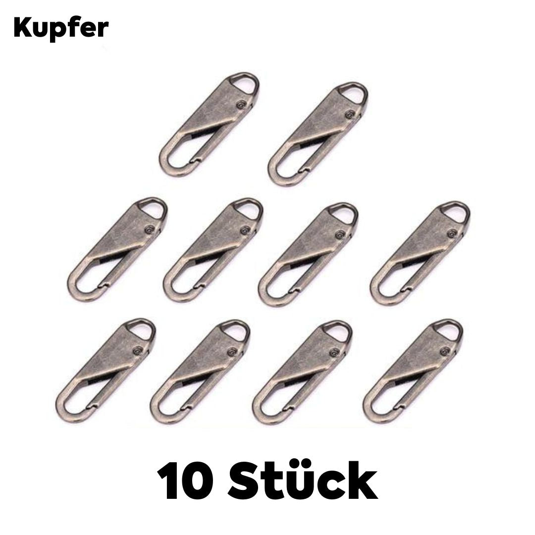 Universelle Metall-Reißverschlussanhänger - 10er Set