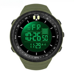 Robuste Outdoor-Uhr mit integriertem Kompass und 50 m Wasserdichtigkeit