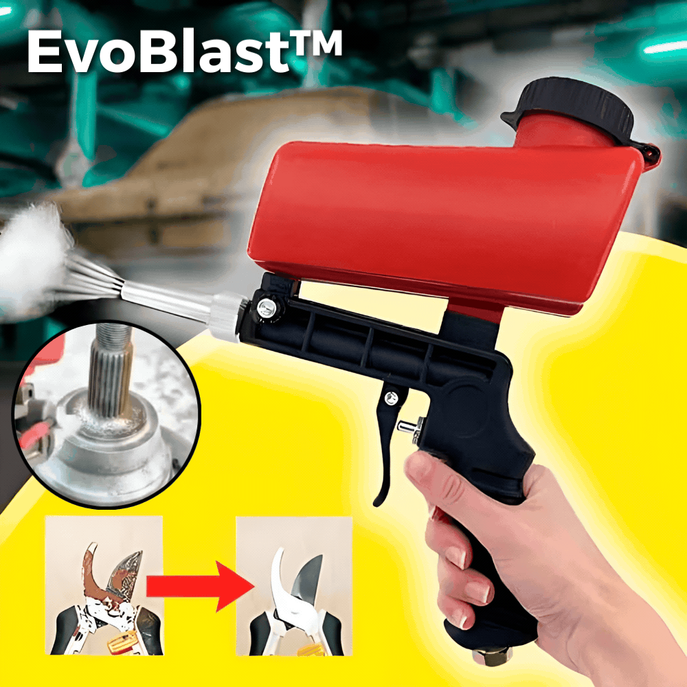 PowerBlast | Multifunction Sandblasting Gun | 90 PSI Compressed Air | For Rust Removal & Surface Treatment