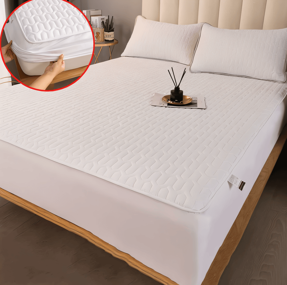 FlexiBed Matratzenauflage – Wasserdicht, Atmungsaktiv & Waschbar mit Elastischem Sitz