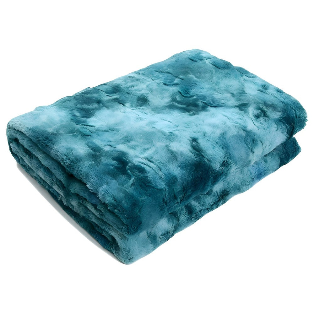 Weiches Velour-Winterdecke – Warme Korall-Fleece-Decke im Batikdesign