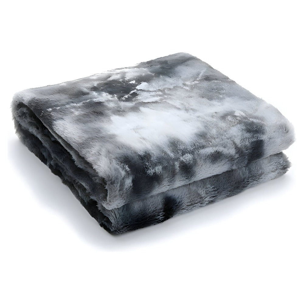 Weiches Velour-Winterdecke – Warme Korall-Fleece-Decke im Batikdesign
