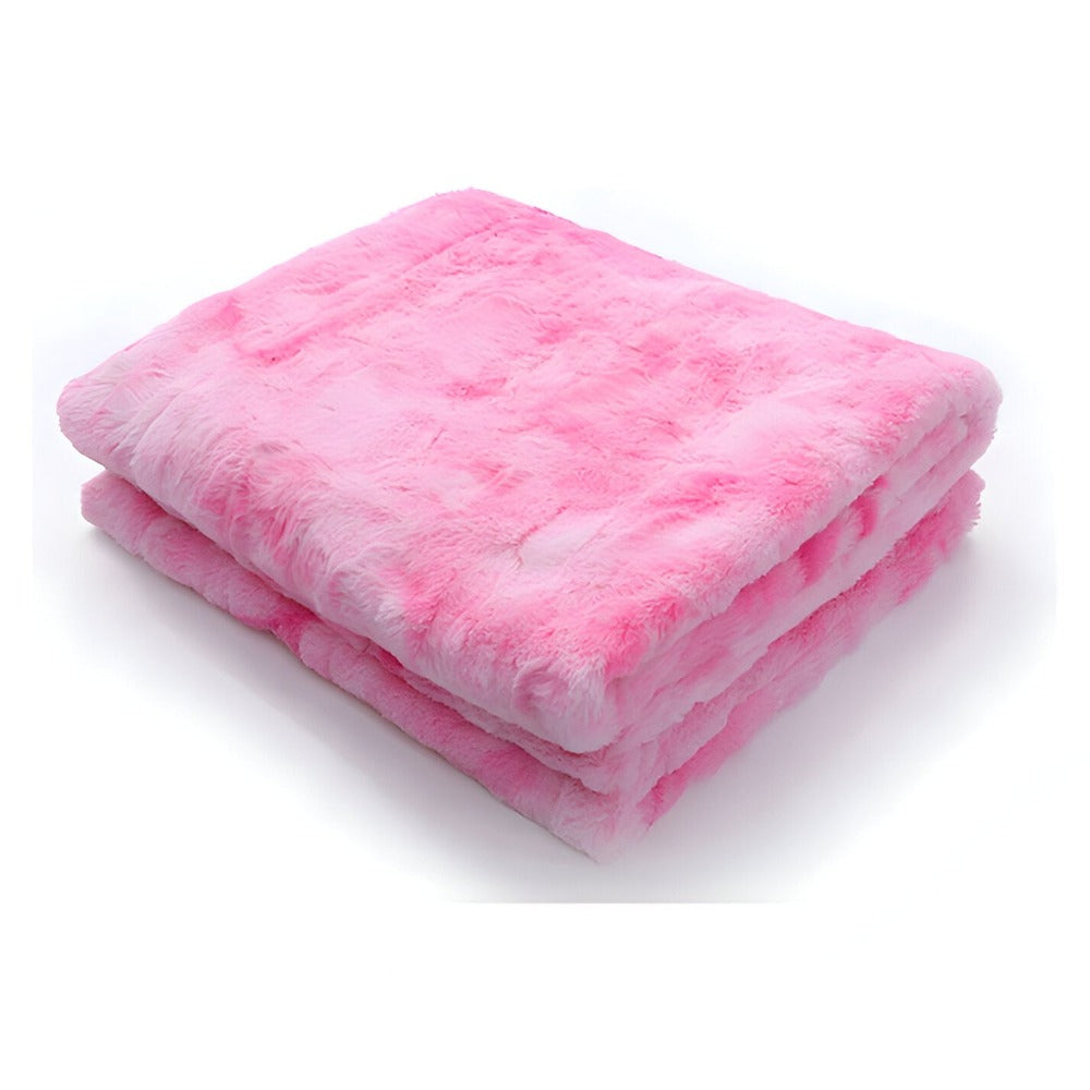 Weiches Velour-Winterdecke – Warme Korall-Fleece-Decke im Batikdesign