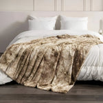 Weiches Velour-Winterdecke – Warme Korall-Fleece-Decke im Batikdesign