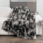 Weiches Velour-Winterdecke – Warme Korall-Fleece-Decke im Batikdesign