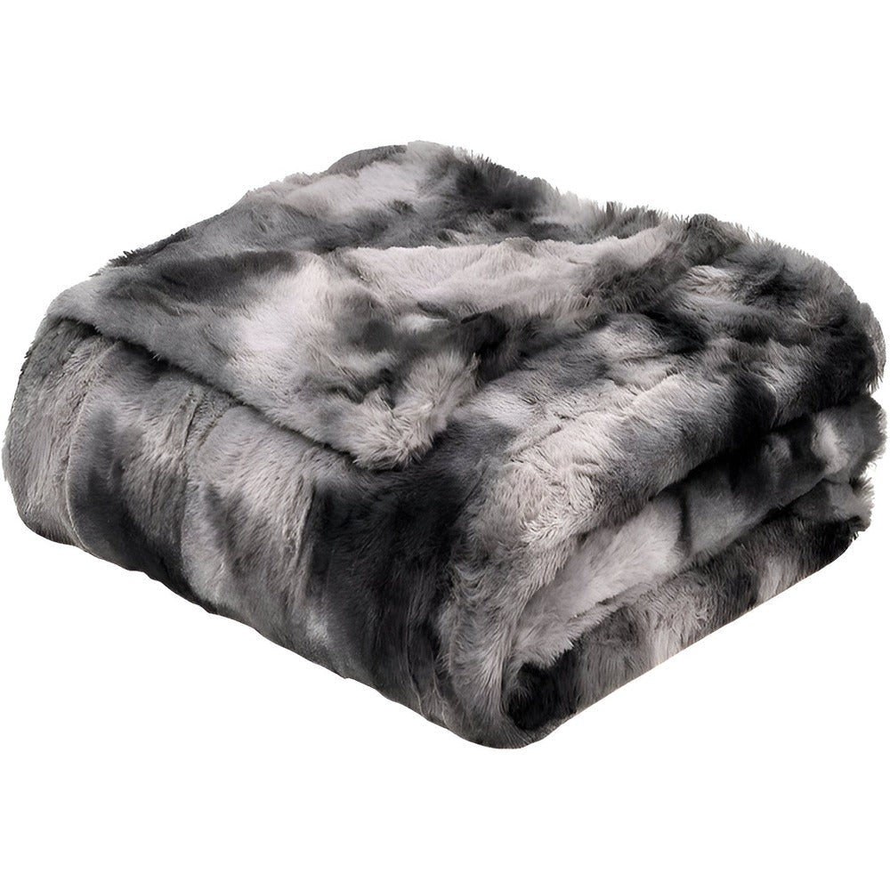 Weiches Velour-Winterdecke – Warme Korall-Fleece-Decke im Batikdesign