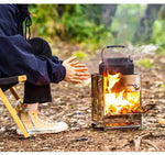 Kompakter Klappbarer Edelstahl Holzofen für Outdoor-Aktivitäten