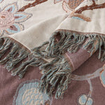 Elegante Baumwoll-Bettdecke mit Quasten und Jacquard-Muster