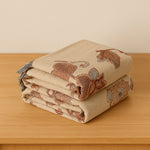 Elegante Baumwoll-Bettdecke mit Quasten und Jacquard-Muster