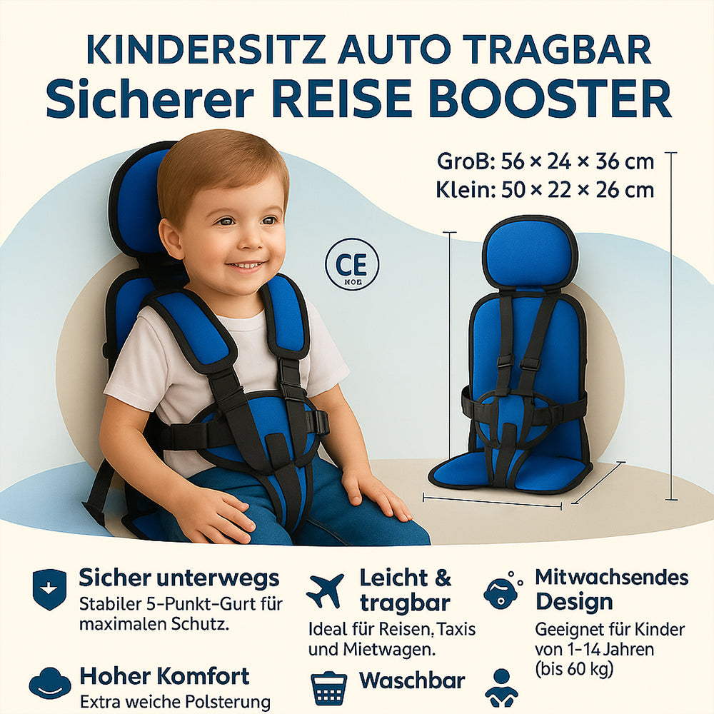 Mobiler Kindersitz für sicheres Reisen und Komfort